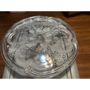 Walther Rosella series Vintage 13" Glass Cake Plate made in Germany